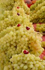 fresh and organic grapes at the market