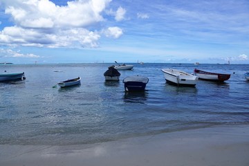 Naklejka premium Strand auf Mauritius im winter