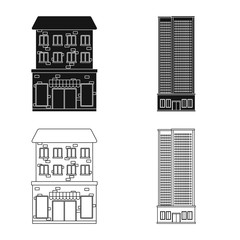 Obraz premium Vector design of municipal and center sign. Collection of municipal and estate stock vector illustration.