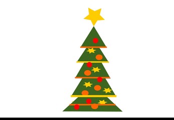 Christmas Tree with a Star on the Top