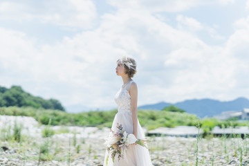 Fototapeta na wymiar 金髪の花嫁