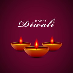 Happy diwali festival, template elegant vector for greeting card, banner, background. Beautiful design with paper cut style of Indian.