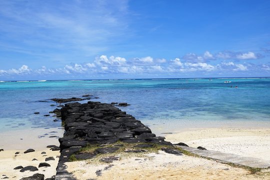 Strand auf Mauritius Insel im sommer urlaub
