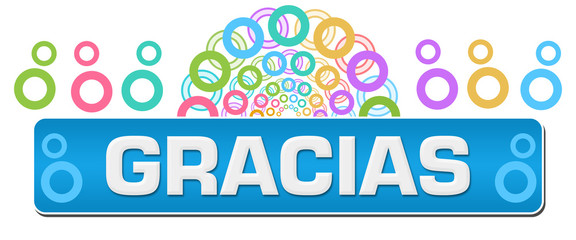 Gracias Colorful Circular Rings Top 