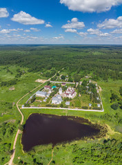 Trinity Boldin Monastery near the town of Dorogobuzh, Smolensk region. Top view