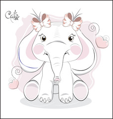 elephant with bow