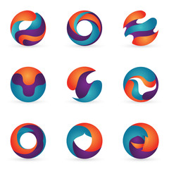 Circle Colorfull Logo Icon Vector