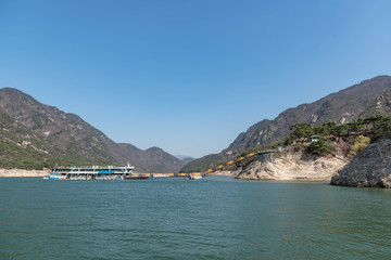 landscape of mountain and lake