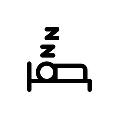 Sleeping with Dreaming Outline Icon Vector