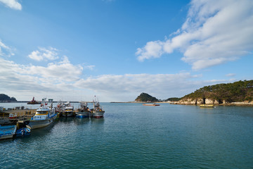 Fototapeta na wymiar Anheung port in Taean-gun, South Korea.