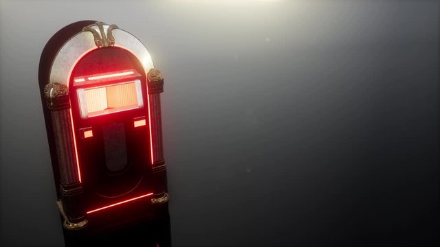 loop retro jukebox in the dark