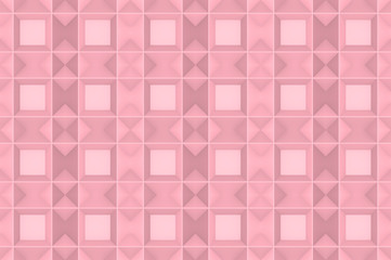 3d rendering. seamless sweet soft pink color tone grid square art pattern tile for any design wall background.