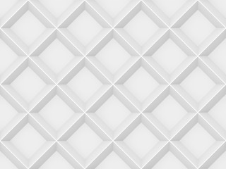 3d rendering. seamless modern white gray square grid pattern wall design texture background.