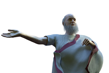 3D Illustration of ancient Greek philosopher