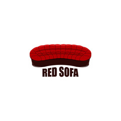 Red sofa logo design inspiration