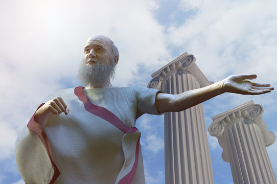 3D Illustration Of Ancient Greek Philosopher