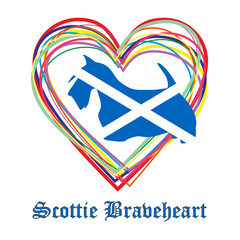 Silhouette of Scottish Terrier  Braveheartheart 