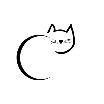 cat icon logo vector