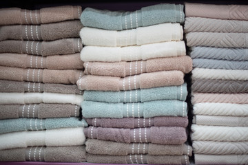 stack of Turkish cotton towels