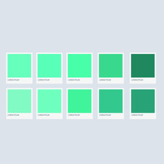 Naklejka premium Color swatches of a turquoise sea breeze, vector illustration.