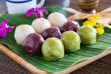 Glutinous Rice Dumplings Thai Dessert.