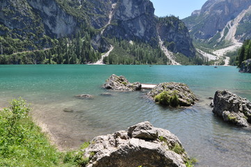 Fototapeta na wymiar Lago di Braies - Bolzano