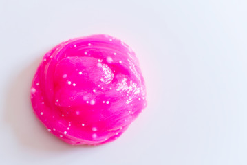 pink slime on white background