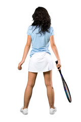Young tennis player woman