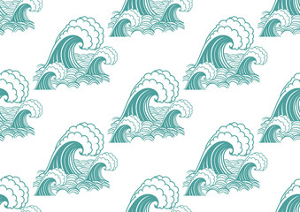 seamless pattern with sea wave