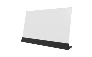 transparent futuristic computer screen 3d illustration isolated on white