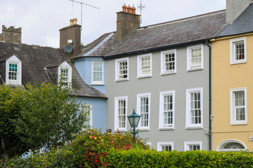Fototapeta na wymiar Old houses in an Irish village.