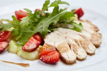 chicken fillet with salad