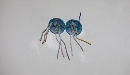 installation of a socket for wall outlets