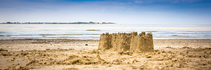 Sandcastle on the bay of the Somme