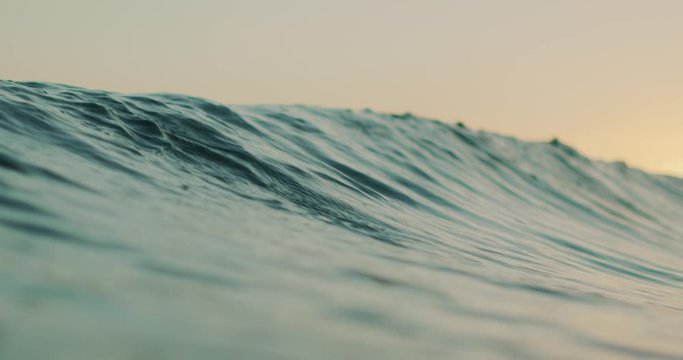 Dreamy waves at sunset