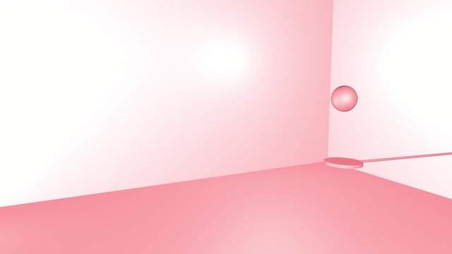 Pendulum back and forth movement of spheres on a glassy colorful background. Shiny spheres motion background with colorful walls. Oddly satisfying loop able seamless animation of spheres or balls.