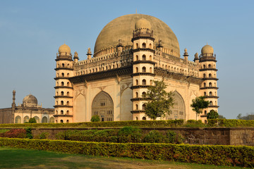 India, Karnataka state, Bijapur, Gol Gumbaz, the mausoleum of Sultan of Bijapur. 