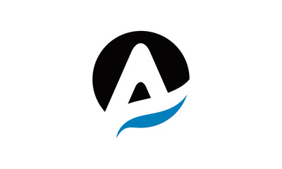 circle brand A alphabet logo