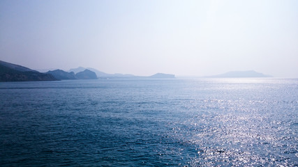 Naklejka premium Mountains and sea in Crimea