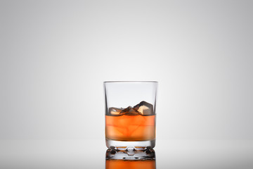 Whiskey advertising glass