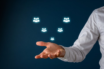 Conceptual image of customer support