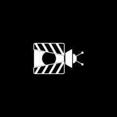 simple bug video camera vector logo