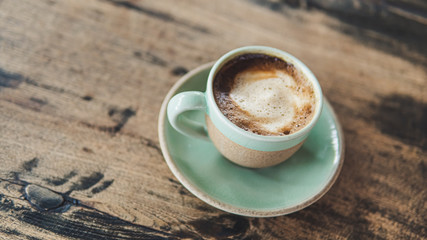 Hot Cappuccino Coffee With Saucer