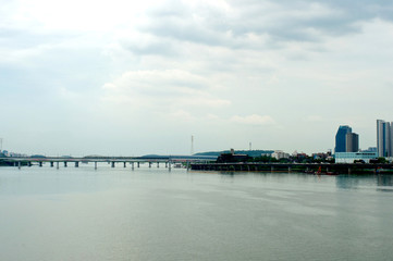 Obraz premium Hangang river in Seoul in summer in Korea