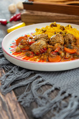Moroccan beef kefta meatballs meatball and semolina