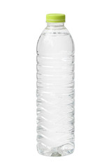 Plastic water bottle disposable (with clipping path) isolated on white background