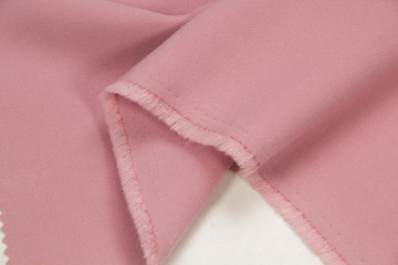 Fabric gabardine suiting lilac close-up.