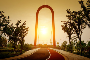 Modern bridges and rivers