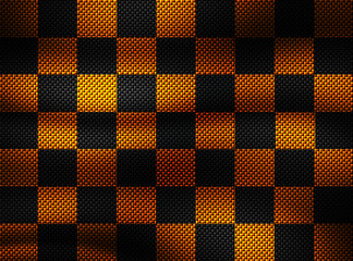 arbon fiber background. checkered pattern. 3d illustration material design.