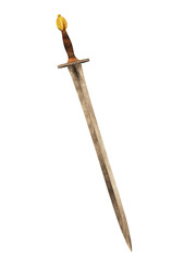 3d metal sword